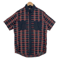 SUGAR CANE シュガーケーン 半袖 チェックシャツ ブラック レッド Size L 福生店