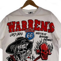 Warren Lotas ウォーレンロータス WARREN`S スカル プリントTシャツ ホワイト Size M 福生店