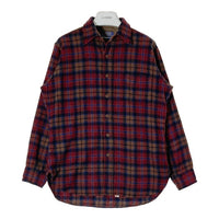 PENDLETON ペンドルトン 70's USA製 ウールシャツ 片ポケット ボルドーxブラウン sizeM 瑞穂店
