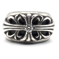 Chrome Hearts クロムハーツ FLORAL CROSS RING DMND フローラルクロスリング ダイヤ Size 15号 福生店