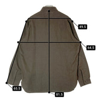 Needles ニードルズ NS230 Pinstripe Work Shirt ピンストライプ ワークシャツ ブラウン sizeL 瑞穂店