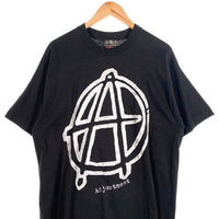 80-90's Anarchic Adjustment アナーキックアジャストメント サークルA 両面プリント Tシャツ ブラック USA製 FRUIT OF THE LOOM Size XL 福生店