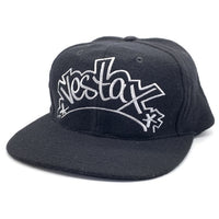 80-90's vestax ベスタクス ウール アクリル 6パネルキャップ スナップバック ブラック 刺繡 台湾製 福生店