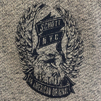 Schott ショット SALT AND PEPPER ZIP SWEAT EAGLE AND RIBBON ソルト アンド ペッパー イーグル アンド リボン ベージュ sizeL 瑞穂店