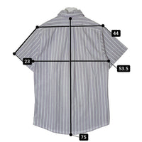 Ralph Lauren ラルフローレン CLASSIC FIT オックスフォード ストライプ 半袖シャツ パープル sizeXXL 瑞穂店