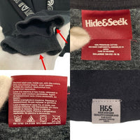HIDE AND SEEK ハイドアンドシーク Toru Nishiura 西浦徹 Original H&S L/S Tee ロングスリーブ プリントTシャツ ブラック Size XXL 福生店