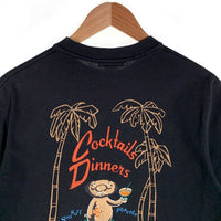 SUN SURF サンサーフ Menehune Hut メネフネ ハット バックプリント 半袖 Tシャツ ブラック USA製 Size S 福生店