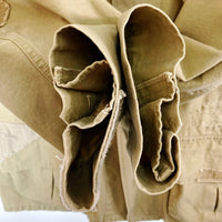 HOUSTON ヒューストン ジャングルファティーグ パッチワーク加工 ファティーグジャケット ブラウン sizeL-S 瑞穂店