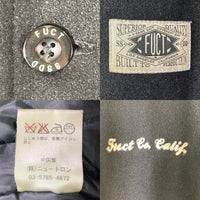 FUCT ファクト SSDD 両面刺繍 袖レザースタジャン ファラオジャケット ブラック sizeS 瑞穂店