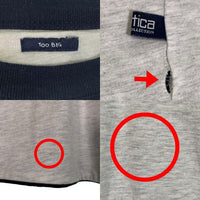 Nautica ノーティカ ダブルフェイス Tシャツ グレー ネイビー TOO BIG Size XXL 相当 福生店
