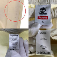 SUPREME シュプリーム 21SS Timberland ティンバーランド Reflective Taping Track Pant リフレクティブテーピング トラックパンツ アイボリー Size XL 福生店