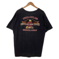 90's~ HARLEY DAVIDSON ハーレーダビッドソン バー&シールド イーグル プリントTシャツ ブラック 1999コピーライト Size XL 福生店