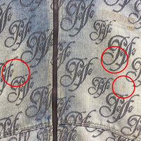 PELLE PELLE ペレペレ ジャカード ジップアップ デニムパーカー ジャケット インディゴ Size XXL 瑞穂店