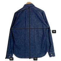 DELUXEWARE デラックスウェア USL DENIM SHIRT デニムシャツ ラグランスリーブ 比翼 インディゴ 40sモデル Size XL 福生店