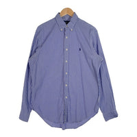 Ralph Lauren ラルフローレン CLASSIC FIT ボタンダウン ストライプシャツ ブルー ホワイト Size 16 福生店