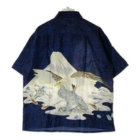 SUN SURF サンサーフ SS38850 S.HATA SHOTEN SPECIAL EDITION EAGLE & Mt. FUJI PURE SILK アロハシャツ ネイビー sizeXL 瑞穂店