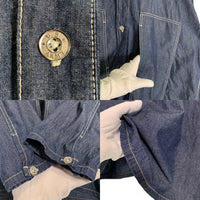 HOUSTON ヒューストン US ARMY シャンブレープルオーバーシャツ インディゴ やや薄手 40964 Size XXL 福生店