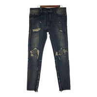 mnml ミニマル ダメージデニムパンツ 裾ジップ インディゴ Size 36 福生店