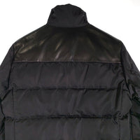 PRADA SPORT プラダスポーツ Leather Yoke Down Jacket レザー ダウンジャケット ブラック SGH163 Size 48 福生店