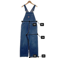 70-80's BEN DAVIS ベンデイビス デニム オーバーオール インディゴ USA製 Size W 約86cm 福生店