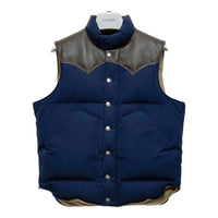 SUGAR CANE シュガーケーン レザーヨーク ダウンベスト ネイビー SC12340 Size S 瑞穂店