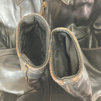 Aero leather エアロレザー ハーフベルト ホースハイド レザージャケット ブラック size38 瑞穂店