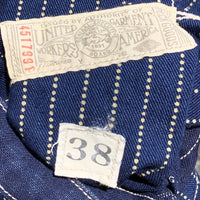 FREEWHEELERS フリーホイーラーズ UNION SPECIAL OVERALLS ウォバッシュストライプ コンダクターベスト インディゴ Size 38 福生店