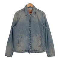 DIESEL ディーゼル D-ROHE ジップアップ デニムジャケット インディゴ 袖刺繡ロゴ Size M 福生店