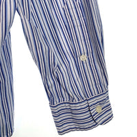 Ralph Lauren ラルフローレン BLAKE ボタンダウン ストライプシャツ ホワイト ネイビー TWO-PLY COTTON Size L 福生店