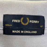 FRED PERRY フレッドペリー 鹿の子 ポロシャツ ブルー イングランド製 Size 42 福生店
