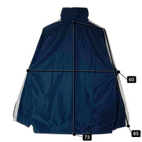 STUSSY ステューシー 90s OLD USA製 袖ライン リフレクター ウインドブレーカー ポリエステル トラックジャケット ロゴ刺繍 ブラック sizeL 瑞穂店