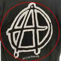 80-90's Anarchic Adjustment アナーキックアジャストメント サークルA 両面プリント Tシャツ ブラック USA製 FRUIT OF THE LOOM Size XL 福生店