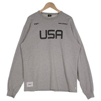 NEW BALANCE ニューバランス WTAPS ダブルタップス AW ACADEMY LS TEE 長袖 Tシャツ グレー Size L 福生店