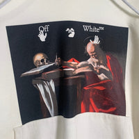 OFF-WHITE オフホワイト 21SS Caravaggio Over Hoodie カラヴァッジオ オーバー プルオーバースウェットパーカー ホワイト OMBB037R21FLE002 Size L 福生店