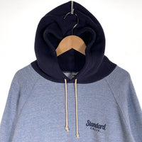 STANDARD CALIFORNIA スタンダードカリフォルニア SD 88/12 Diner Logo 2Tone Hood Sweat ダイナーロゴ 2トーン プルオーバースウェットパーカー ブルー Size L 福生店