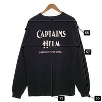 CAPTAINS HELM キャプテンズヘルム SYL LOGO L/S POCKET TEE ロングスリーブ ポケットTシャツ 長袖 ブラック 刺繡 プリント CH23-SP-T30 Size L 福生店