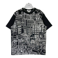 eYe COMME des GARCONS JUNYA WATANABE MAN アイジュンヤワタナベコムデギャルソンマン WA-T919 18SS ビルプリント Tシャツ ブラック sizeM 瑞穂店