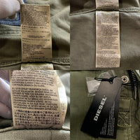 DIESEL ディーゼル 17SS D-DYNA JACKET デニム切替 モッズコート オリーブ ライトブルー Size L 福生店