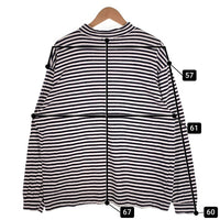 80's STUSSY ステューシー モックネック ボーダーポケットロングスリーブTシャツ ブラック ホワイト USA製 黒タグ Size L 福生店