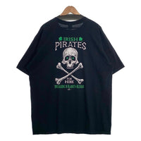 00's IRISH PIRATES FOR HIRE スカルボーン プリントTシャツ ブラック 2005コピーライト anvil Size 2XL 福生店
