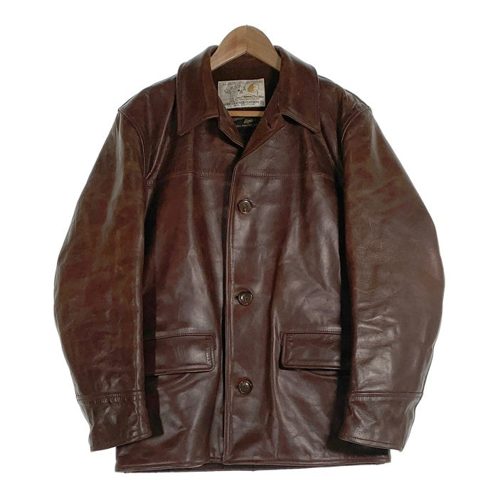 AEROLETHER エアロレザー ホースハイド カーコート レザージャケット