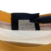 CORE FIGHTER コアファイター プリント 袖刺繡 ポケットTシャツ トリム ホワイト イエロー Size XL 福生店