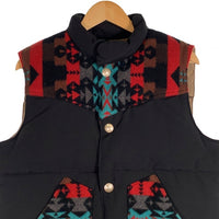Indian Motorcycle インディアンモーターサイクル N/C DOWN VEST WOOLEN YORK & POCKET ダウンベスト ブラック ヨーク ポケット ウール IM11616 Size 40 福生店