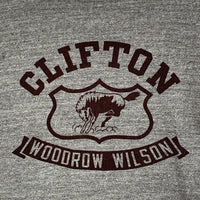 WAREHOUSE ウエアハウス 4601 CLIFTON プリントTシャツ 杢グレー Size M 福生店