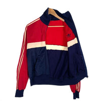 80's頃 adidas アディダス トラックジャケット レッド ホワイト ネイビー Size S-M 相当 福生店