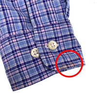 Ralph Lauren ラルフローレン CUSTOM FIT ボタンダウンチェックシャツ ネイビー ピンク Size 16 福生店