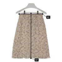 M'S GRACY エムズグレイシー ツィード ノーカラージャケット スカート セットアップ ピンクベージュ size38 瑞穂店