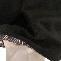 Calee キャリー ドロップショルダー フリース クルーネックトレーナー ブラック Size L 福生店