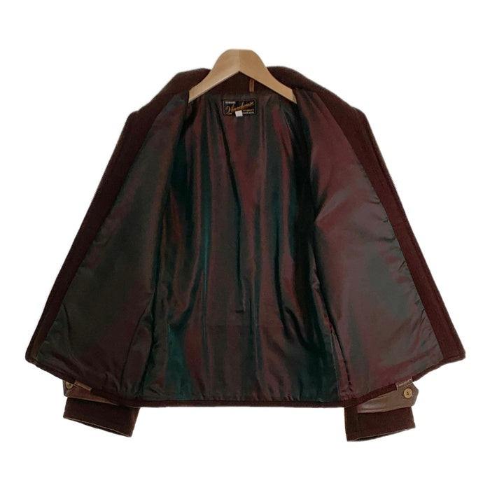 WAREHOUSE ウエアハウス 1930's STYLE WOOL × LEATHER TWO-TONE SPORTS JKT スポーツジャケット TALONジップ ブラウン Size S WAREHOUSE ウエアハウス 1930's STYLE WOOL × LEATHER TWO-TONE SPORTS