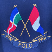 POLO RALPH LAUREN ポロ ラルフローレン クロスフラッグ クルーネック スウェット トレーナー ネイビー Size M 福生店